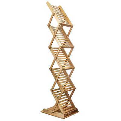 stand brosuri portabil wood